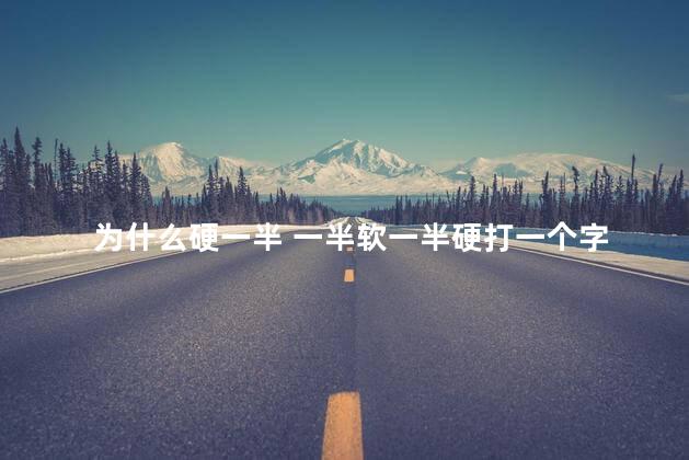 为什么硬一半 一半软一半硬打一个字